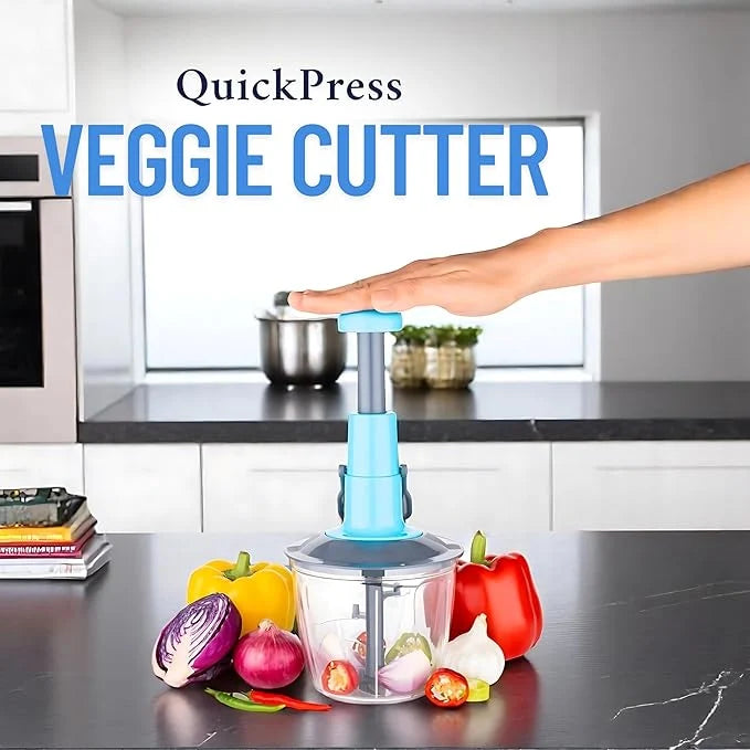 Manual Push Food Chopper | Fast Vegetable & Onion Cutter