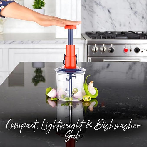 Manual Push Food Chopper | Fast Vegetable & Onion Cutter