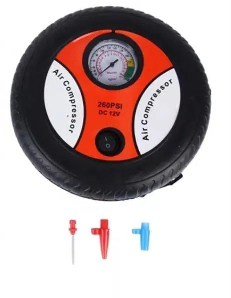 Automatic Car Air Compressor | Portable Tire Inflator Pump with Pressure Gauge