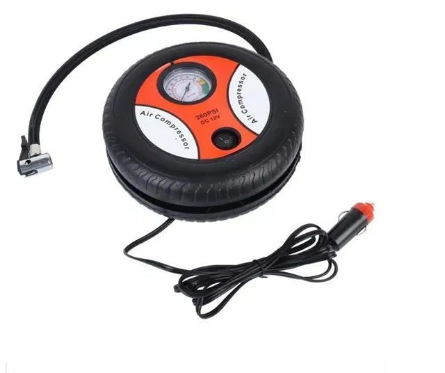 Automatic Car Air Compressor | Portable Tire Inflator Pump with Pressure Gauge